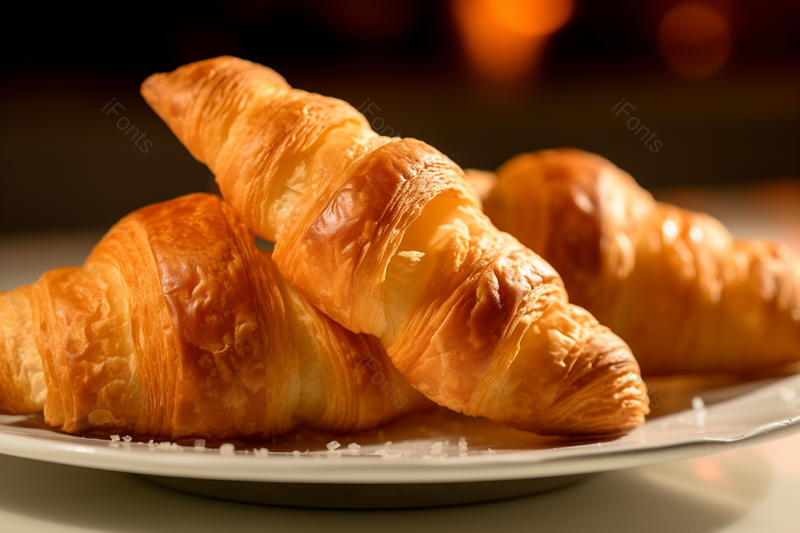 健康简单的牛角包面包甜点美食特写摄影背景,高清,摄影图,摄影图片,图片大全,摄影图免费下载